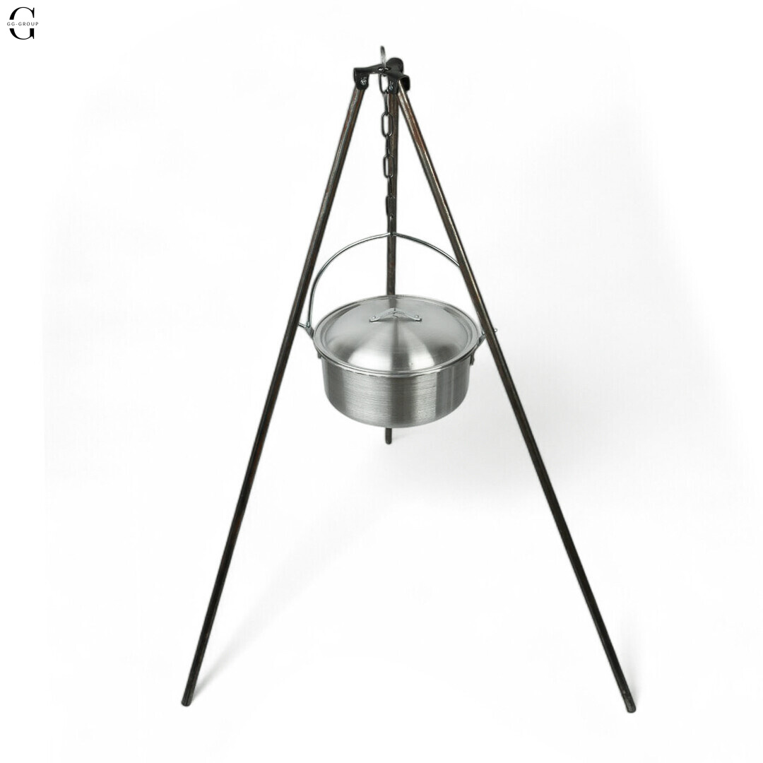 Алюминиевый казан с дужкой и крышкой 3,0 л (23,5×12 см) для приготовления блюд.
